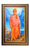 Swami Vivekananda Digital Golden Balck Color Photo Frame | Hindu Religious Wall Decor | 16x22 Inches - Inspirational Wall Art for Office, Home Decor - Ideal Spiritual Gift (F16463)