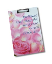 Hi Tech Sales Printed Exam Pad | Regular Wooden Exam Board for Girls & Boys, Kids, Students, Gift, School, Office, Industrial use | Stainless Clipboard (Color-Multicolor, Size-14.5 x 9.5) (Pink)