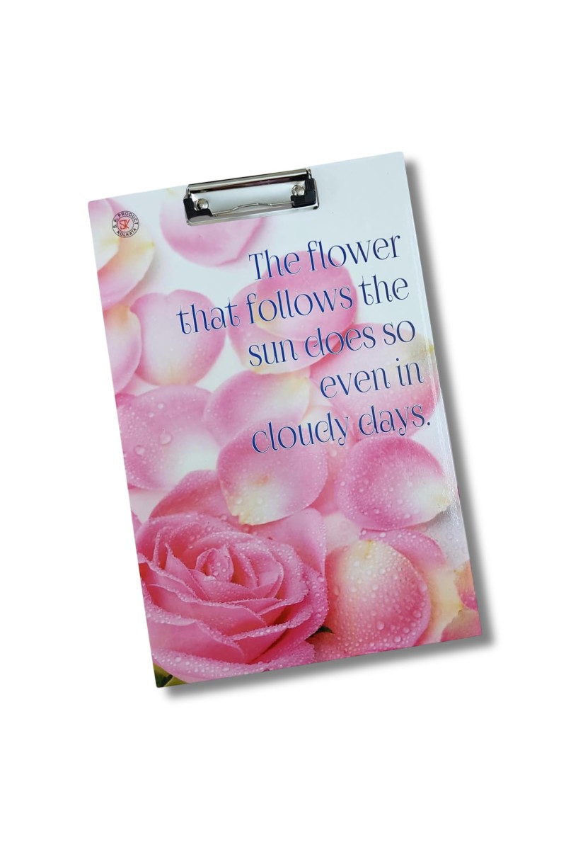 Hi Tech Sales Printed Exam Pad | Regular Wooden Exam Board for Girls & Boys, Kids, Students, Gift, School, Office, Industrial use | Stainless Clipboard (Color-Multicolor, Size-14.5 x 9.5) (Pink)