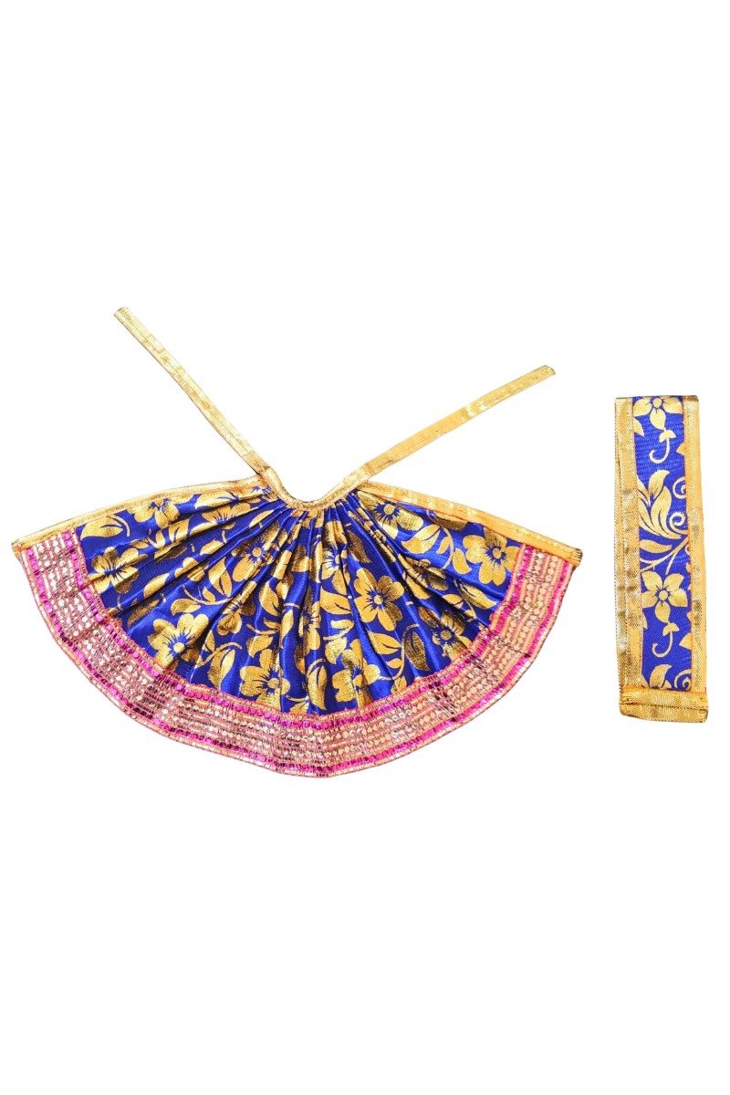 HiTechMart Designer Dress for Laddu Gopal | Matarani Dress for Durga, Laxmi, Radha Rani | Lehenga Patka/Chunari for Goddess Idols | God Clothes for Matarani & Devi Murti Shringar