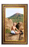 Ramana Maharshi Digital Golden Balck Color Photo Frame | Hindu Religious Wall Decor | 10x16 Inches - Inspirational Wall Art for Office, Home Decor - Ideal Spiritual Gift (F16640)