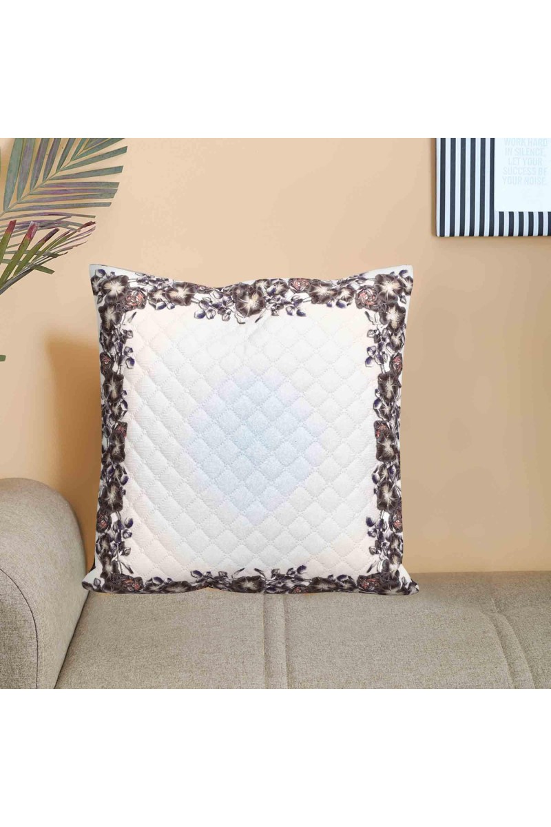 Home Beautiful White Microfiber Cushion Cover
