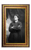 Swami Vivekananda Digital Golden Balck Color Photo Frame | Hindu Religious Wall Decor | 10x16 Inches - Inspirational Wall Art for Office, Home Decor - Ideal Spiritual Gift (F16616)