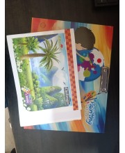 Hi Tech Sales Wooden Drawing Board with Small Drawing Notebook Combo at Low Cost for Kids/Students, Girls & Boys || Stainless Steel Clip, Plain MDF Hard Board Writing Pad (Multicolored)