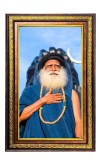 Sadguru Digital Golden Balck Color Photo Frame | Hindu Religious Wall Decor | 10x16 Inches - Inspirational Wall Art for Office, Home Decor - Ideal Spiritual Gift (F16593)