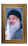 Osho Digital Golden Balck Color Photo Frame | Hindu Religious Wall Decor | 14x20 Inches - Inspirational Wall Art for Office, Home Decor - Ideal Spiritual Gift (F16605)