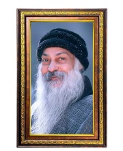 Osho Digital Golden Balck Color Photo Frame | Hindu Religious Wall Decor | 14x20 Inches - Inspirational Wall Art for Office, Home Decor - Ideal Spiritual Gift (F16605)