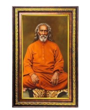 Swami Yukteswar Digital Golden Balck Color Photo Frame | Hindu Religious Wall Decor | 14x20 Inches - Inspirational Wall Art for Office, Home Decor - Ideal Spiritual Gift (F16953)