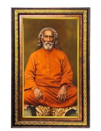 Swami Yukteswar Digital Golden Balck Color Photo Frame | Hindu Religious Wall Decor | 12x18 Inches - Inspirational Wall Art for Office, Home Decor - Ideal Spiritual Gift (F16953)