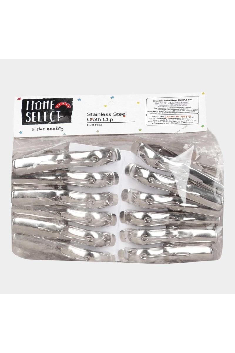 Steel Cloth Clips-Set of 12, 1 2