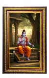 Lord Rama Digital Golden Balck Color Photo Frame | Hindu Religious Wall Decor | 10x16 Inches - Inspirational Wall Art for Office, Home Decor - Ideal Spiritual Gift (F16549)
