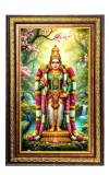 Subramanya Swamy Digital Golden Balck Color Photo Frame | Hindu Religious Wall Decor | 10x16 Inches - Inspirational Wall Art for Office, Home Decor - Ideal Spiritual Gift (F16497)
