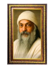Osho Digital Golden Balck Color Photo Frame | Hindu Religious Wall Decor | 16x22 Inches - Inspirational Wall Art for Office, Home Decor - Ideal Spiritual Gift (F16604)