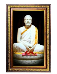 Ramakrishna Paramahamsa Digital Golden Balck Color Photo Frame | Hindu Religious Wall Decor | 16x22 Inches - Inspirational Wall Art for Office, Home Decor - Ideal Spiritual Gift (F16619)