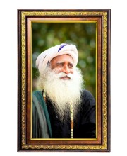 Sadguru Digital Golden Balck Color Photo Frame | Hindu Religious Wall Decor | 18x24 Inches - Inspirational Wall Art for Office, Home Decor - Ideal Spiritual Gift (F16592)
