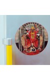 Stainless Steel Round Maa Kali Fridge Magnet | Devotional & Decorative Refrigerator Magnet for Home & Office | Pack of 1