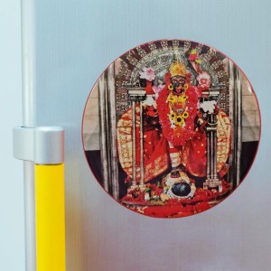 Stainless Steel Round Maa Kali Fridge Magnet | Devotional & Decorative Refrigerator Magnet for Home & Office | Pack of 1 Stainless Steel Round Maa Kali Fridge Magnet | Devotional & Decorative Refrigerator Magnet for Home & Office | Pack of 1