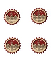 Wooden Lord Jagannath Fridge Magnet | Laser Engraved Religious Souvenir | Traditional Pattachitra Style Decorative Magnet for Home & Office (4)