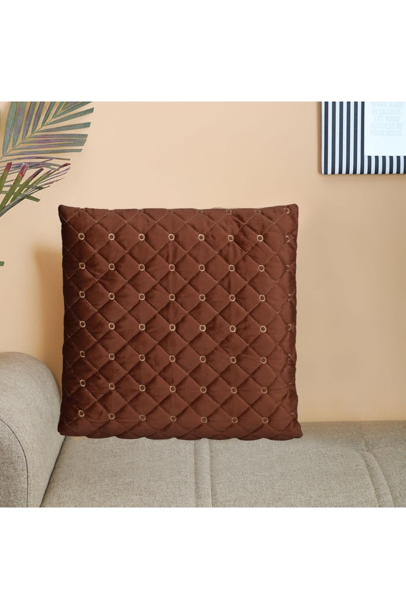 Home Beautiful Brown Velvet Cushion Cover