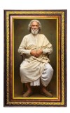 Swami Yukteswar Digital Golden Balck Color Photo Frame | Hindu Religious Wall Decor | 14x20 Inches - Inspirational Wall Art for Office, Home Decor - Ideal Spiritual Gift (F16954)