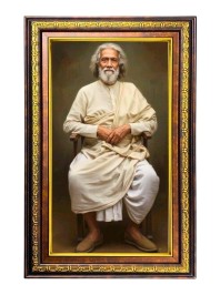 Swami Yukteswar Digital Golden Balck Color Photo Frame | Hindu Religious Wall Decor | 10x16 Inches - Inspirational Wall Art for Office, Home Decor - Ideal Spiritual Gift (F16954)