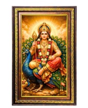 Kubera Digital Golden Balck Color Photo Frame | Hindu Religious Wall Decor | 10x16 Inches - Inspirational Wall Art for Office, Home Decor - Ideal Spiritual Gift (F16725)