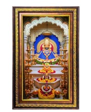 KhatuShyam Digital Golden Balck Color Photo Frame | Hindu Religious Wall Decor | 18x24 Inches - Inspirational Wall Art for Office, Home Decor - Ideal Spiritual Gift (F16678)