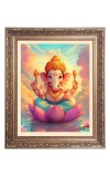 Sri Ganeshiji Big Photo Frame - 18x22 Inches for Home & Office Decoration