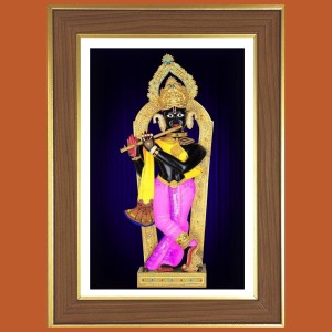 Jay Swaminarayan Photo Frame - 12x16 Inches, Brown Wooden Frame for Home, Office & Temple Decoration Jay Swaminarayan Photo Frame - 12x16 Inches, Brown Wooden Frame for Home, Office & Temple Decoration