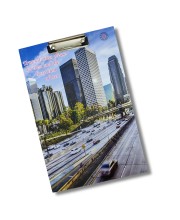 Hi Tech Sales Printed Exam Pad | Regular Wooden Exam Board for Girls & Boys, Kids, Students, Gift, School, Office, Industrial use | Stainless Clipboard (Color-Multicolor, Size-14.5 x 9.5) (City)