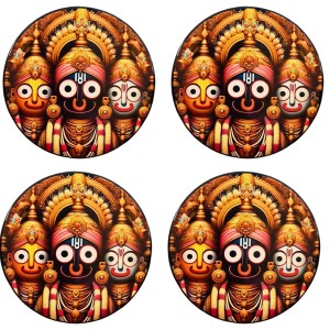 Stainless Steel Round Jagannath Balabhadra Subhadra Fridge Magnet | Devotional & Decorative Refrigerator Magnet for Home & Office | Pack of 4 (4) Stainless Steel Round Jagannath Balabhadra Subhadra Fridge Magnet | Devotional & Decorative Refrigerator Magnet for Home & Office | Pack of 4 (4)
