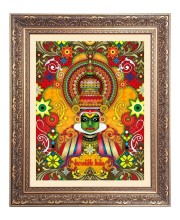 Kathakali Digital Print Big Photo Frame - 16x20 Inches for Home & Office Decoration