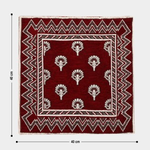 Home Beautiful Maroon Microfiber Cushion Cover