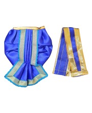 HiTechMart Elegant Laddu Gopal Dress with Patka – Designer Poshak for Bal Gopal/Krishna Idol – Traditional Outfit for Janmashtami, Pooja & Festival Decoration
