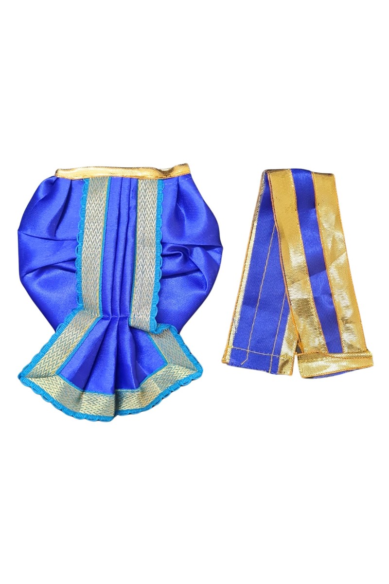 HiTechMart Elegant Laddu Gopal Dress with Patka – Designer Poshak for Bal Gopal/Krishna Idol – Traditional Outfit for Janmashtami, Pooja & Festival Decoration