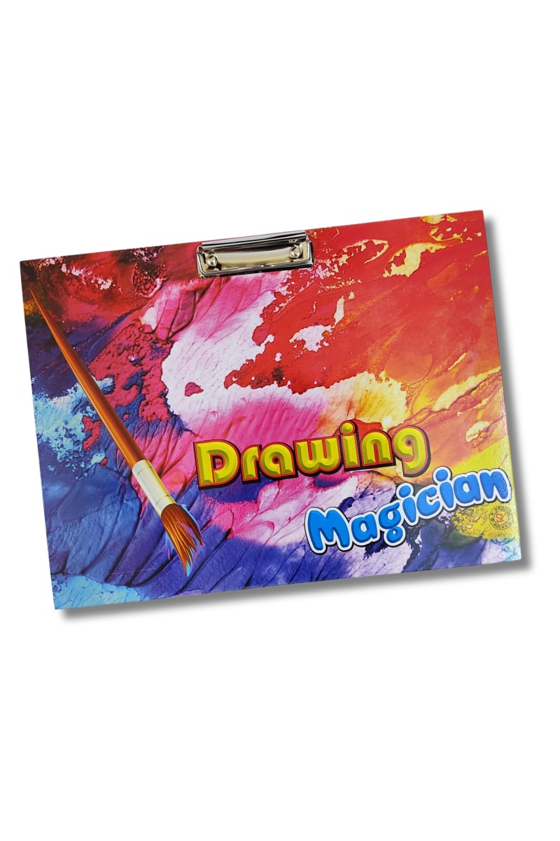 Hi Tech Sales|| Wooden Drawing Board for Kids/Students, Girls & Boys || Stainless Steel Clip, Plain MDF Hard Board Writing Pad(A3 Size) (Multicolored)