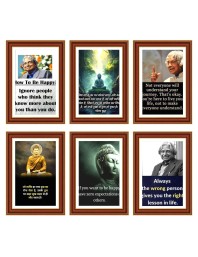 Pack Of 6 Laminated A4 Wall Posters | Spiritual, Motivational & Inspirational Designs | 250 GSM Photo Paper | Water-Resistant | Double-Sided Tape (F38949)