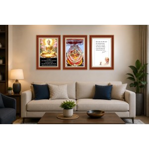 Pack Of 6 Laminated A4 Wall Posters | Spiritual, Motivational & Inspirational Designs | 250 GSM Photo Paper | Water-Resistant | Double-Sided Tape (F38975)