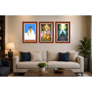 Pack Of 6 Laminated A4 Wall Posters | Spiritual, Motivational & Inspirational Designs | 250 GSM Photo Paper | Water-Resistant | Double-Sided Tape (F39111)