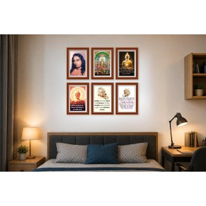Pack Of 6 Laminated A4 Wall Posters | Spiritual, Motivational & Inspirational Designs | 250 GSM Photo Paper | Water-Resistant | Double-Sided Tape (F39308) Pack Of 6 Laminated A4 Wall Posters | Spiritual, Motivational & Inspirational Designs | 250 GSM Photo Paper | Water-Resistant | Double-Sided Tape (F39308)
