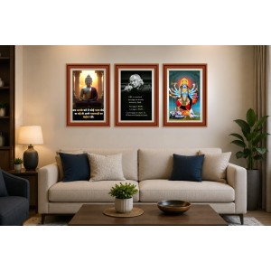 Pack Of 6 Laminated A4 Wall Posters | Spiritual, Motivational & Inspirational Designs | 250 GSM Photo Paper | Water-Resistant | Double-Sided Tape (F39119)
