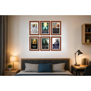 Pack Of 6 Laminated A4 Wall Posters | Spiritual, Motivational & Inspirational Designs | 250 GSM Photo Paper | Water-Resistant | Double-Sided Tape (F38949)