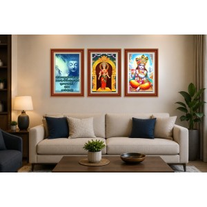 Pack Of 6 Laminated A4 Wall Posters | Spiritual, Motivational & Inspirational Designs | 250 GSM Photo Paper | Water-Resistant | Double-Sided Tape (F39187)