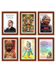 Pack Of 6 Laminated A4 Wall Posters | Spiritual, Motivational & Inspirational Designs | 250 GSM Photo Paper | Water-Resistant | Double-Sided Tape (F38985)