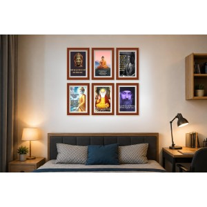 Pack Of 6 Laminated A4 Wall Posters | Spiritual, Motivational & Inspirational Designs | 250 GSM Photo Paper | Water-Resistant | Double-Sided Tape (F39198) Pack Of 6 Laminated A4 Wall Posters | Spiritual, Motivational & Inspirational Designs | 250 GSM Photo Paper | Water-Resistant | Double-Sided Tape (F39198)
