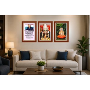 Pack Of 6 Laminated A4 Wall Posters | Spiritual, Motivational & Inspirational Designs | 250 GSM Photo Paper | Water-Resistant | Double-Sided Tape (F39166)