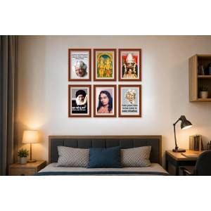 Pack Of 6 Laminated A4 Wall Posters | Spiritual, Motivational & Inspirational Designs | 250 GSM Photo Paper | Water-Resistant | Double-Sided Tape (F39003) Pack Of 6 Laminated A4 Wall Posters | Spiritual, Motivational & Inspirational Designs | 250 GSM Photo Paper | Water-Resistant | Double-Sided Tape (F39003)