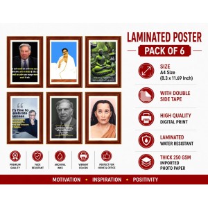 Pack Of 6 Laminated A4 Wall Posters | Spiritual, Motivational & Inspirational Designs | 250 GSM Photo Paper | Water-Resistant | Double-Sided Tape (F39163) Pack Of 6 Laminated A4 Wall Posters | Spiritual, Motivational & Inspirational Designs | 250 GSM Photo Paper | Water-Resistant | Double-Sided Tape (F39163)
