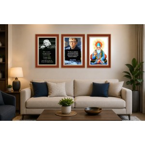 Pack Of 6 Laminated A4 Wall Posters | Spiritual, Motivational & Inspirational Designs | 250 GSM Photo Paper | Water-Resistant | Double-Sided Tape (F39286)