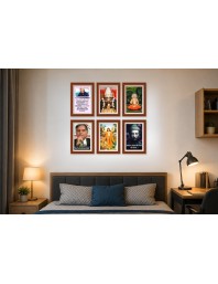 Pack Of 6 Laminated A4 Wall Posters | Spiritual, Motivational & Inspirational Designs | 250 GSM Photo Paper | Water-Resistant | Double-Sided Tape (F39166)